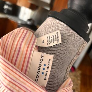 Covington Pink, Orange and White Striped Shirt Jacket